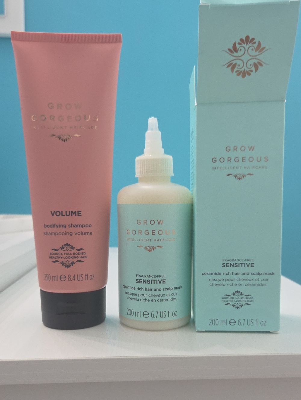 Grow Gorgeous Voluming Shampoo & Sensitive Ceramide Hair & Scalp Mask